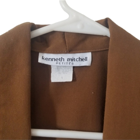 Vintage Kenneth Michell Brown Long Mom Blazer Size 4P - Picture 3 of 3